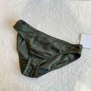 La Blanca Island Goddess Olive Green Bikini Bottoms 8 NEW